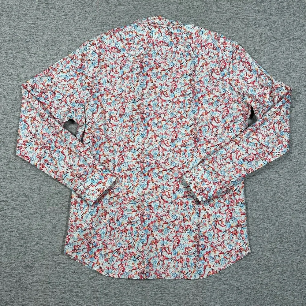 Robert Graham Shirt Mens Large Tailored Kamari Colorful Paisley Long Sleeve NEW